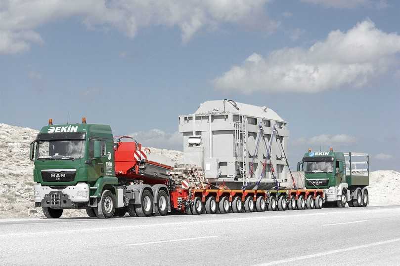 Dank modularer Bauweise lässt sich das K25-System flexibel auf große Baufahrzeuge, Bauteilen oder Transformatoren anpassen. | Foto: TII Scheuerle Dank modularer Bauweise lässt sich das K25-System flexibel auf große Baufahrzeuge, Bauteilen oder Transformatoren anpassen. | Foto: TII Scheuerle