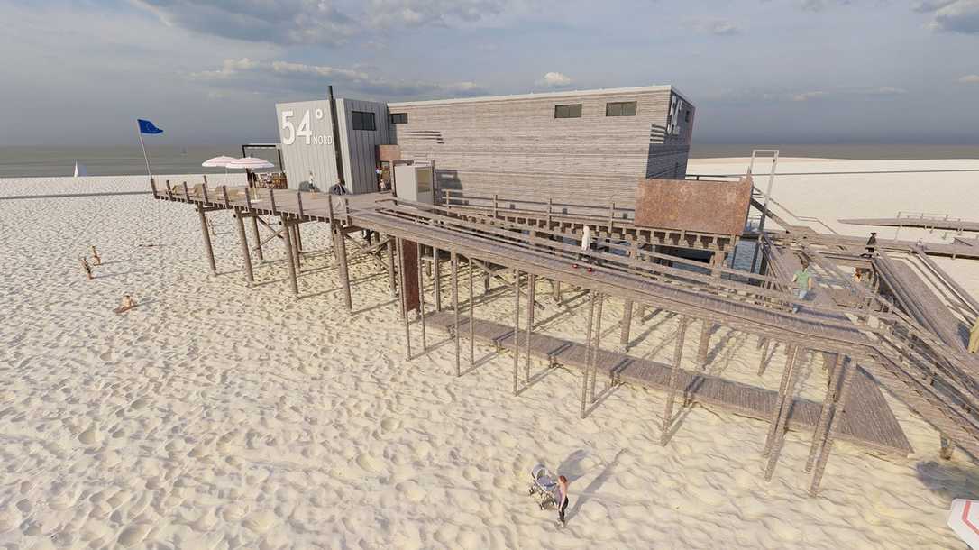 Barrierefreies Bauen: St. Peter-Ordings Strandbar erhält Aufzug und Rampe Barrierefreies Bauen: St. Peter-Ordings Strandbar erhält Aufzug und Rampe