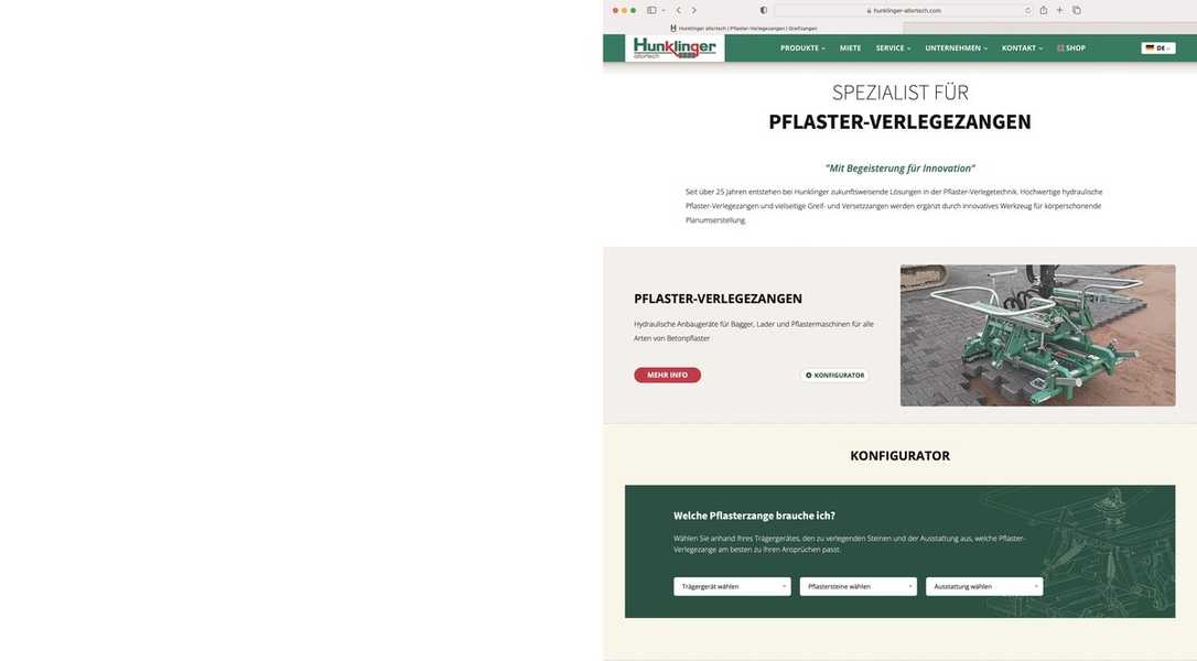 Welche Pflasterzange brauche ich - die neue Homepage von Hunklinger verrät es Welche Pflasterzange brauche ich - die neue Homepage von Hunklinger verrät es