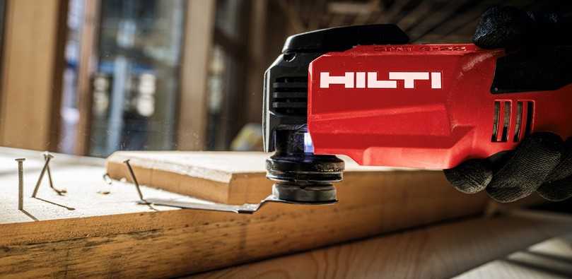 Das Multitool ist vielseitig, auch bei Umbauten, Sanierungen und bei der Wiederverwendung von Materialien. | Foto: Hilti Das Multitool ist vielseitig, auch bei Umbauten, Sanierungen und bei der Wiederverwendung von Materialien. | Foto: Hilti