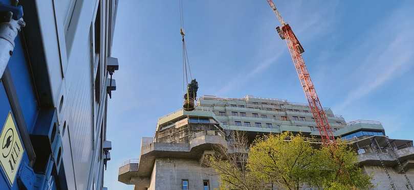 Der frühere Flakbunker wird um fünf pyramidenartige Geschosse auf 58 Meter nach oben erweitert. | Foto: Baumschule Lorenz von Ehren Der frühere Flakbunker wird um fünf pyramidenartige Geschosse auf 58 Meter nach oben erweitert. | Foto: Baumschule Lorenz von Ehren