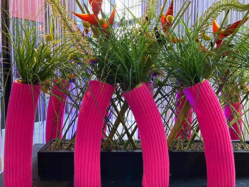 Von Aerobic bis Punk: In dieser Woche wurde in der Floristen-Spinnerei der Landesgartenschau Wangen die fünfte Blumenschau unter dem Motto „Flashback – eine Zeitreise in die 80-er Jahre“ eröffnet. | Foto: Landesgartenschau Wangen Von Aerobic bis Punk: In dieser Woche wurde in der Floristen-Spinnerei der Landesgartenschau Wangen die fünfte Blumenschau unter dem Motto „Flashback – eine Zeitreise in die 80-er Jahre“ eröffnet. | Foto: Landesgartenschau Wangen