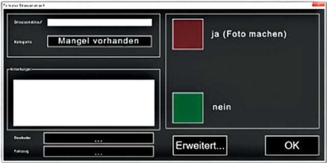 Bild 2c: Schritt 3: Mangel vorhanden mit Fotofunktion Bild 2c: Schritt 3: Mangel vorhanden mit Fotofunktion