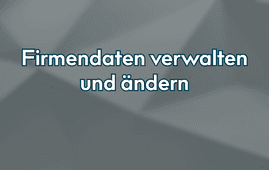 Firma verwalten