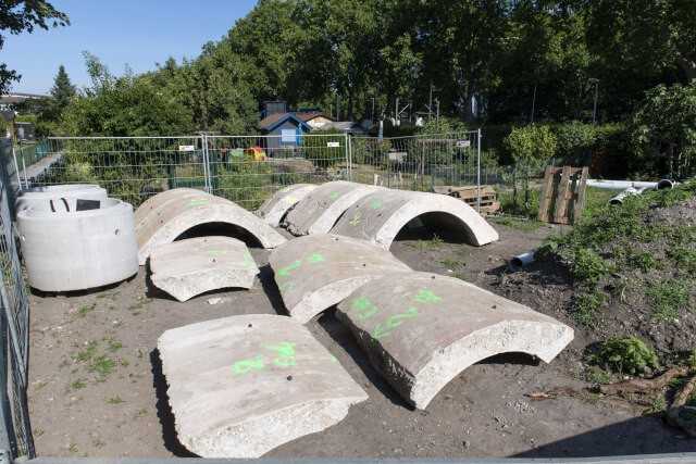 Herausgeschnittene Betonüberwölbungen mit denen der Landgraben 1910 geschlos- sen wurde. | Foto: Relineeurope Herausgeschnittene Betonüberwölbungen mit denen der Landgraben 1910 geschlos- sen wurde. | Foto: Relineeurope