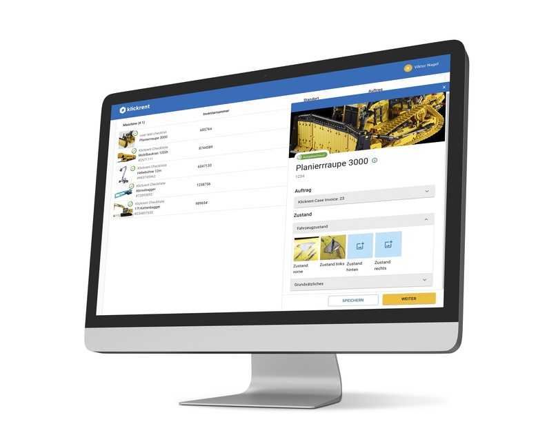 Klickrent hat die Zustandsdokumentations-App Klickcheck inzwischen in seinen digitalen Mietprozess integriert. | Foto: Klickrent Klickrent hat die Zustandsdokumentations-App Klickcheck inzwischen in seinen digitalen Mietprozess integriert. | Foto: Klickrent