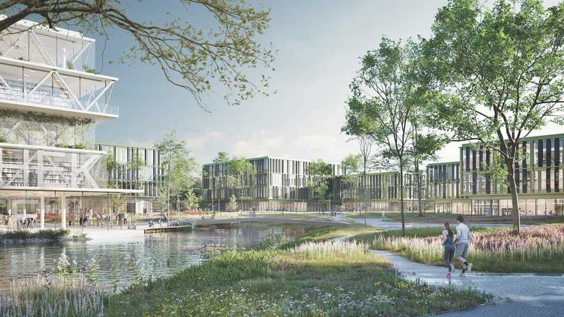Das Bauprojekt umfasst eine Fläche von 205.000 m² mit Neubauten und Bestandssanierung, sowie der zugehörigen Infrastruktur und Freianlagen. | Foto: h4a Gessert + Randecker Das Bauprojekt umfasst eine Fläche von 205.000 m² mit Neubauten und Bestandssanierung, sowie der zugehörigen Infrastruktur und Freianlagen. | Foto: h4a Gessert + Randecker