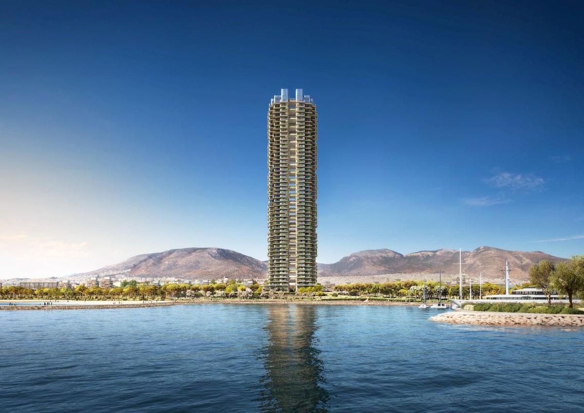 Er wird das höchste Gebäude Griechenlands und der erste Wolkenkratzer des Landes sein: Bis März 2026 soll der vom Architekturbüro Foster + Partners entworfene Riviera Tower fertig sein. Der Wolkenkratzer wird eine Reihe von Wohnungen mit einem bis fünf Schlafzimmern und Dachwohnungen beherbergen, die den Bewohnern einen spektakulären Ausblick sowie einen Zugang zum Strand und Jachthafen bieten. | Foto: Lamda Development