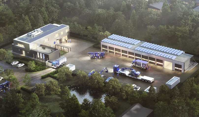 Das THW bekommt bis zu 60 neue Liegenschaften mit einem Ortsverbandsgebäude, Kfz-Halle und Nebengebäuden – eins wie das andere in Serie gebaut. | Foto: Goldbeck GmbH Das THW bekommt bis zu 60 neue Liegenschaften mit einem Ortsverbandsgebäude, Kfz-Halle und Nebengebäuden – eins wie das andere in Serie gebaut. | Foto: Goldbeck GmbH