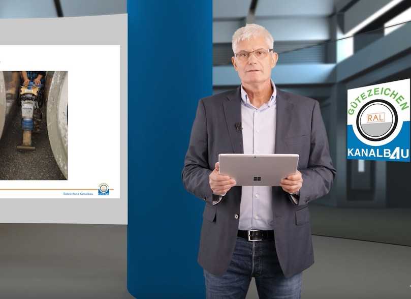 Die neuen, von einem Prüfingenieur moderierten Schulungsvideos greifen eine Fülle von baustellenrelevanten Themen auf. | Foto: Güteschutz Kanalbau Die neuen, von einem Prüfingenieur moderierten Schulungsvideos greifen eine Fülle von baustellenrelevanten Themen auf. | Foto: Güteschutz Kanalbau