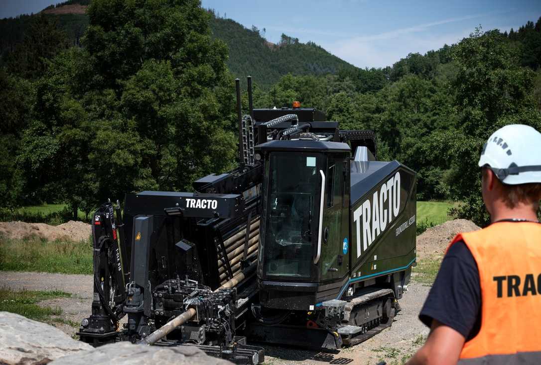 Tracto auf der Nordbau 2023 mit HDD-Spülbohranlage Grundodrill ACS300 Tracto auf der Nordbau 2023 mit HDD-Spülbohranlage Grundodrill ACS300