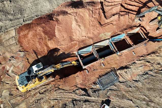 Rohre von Funke im neuen Industriegebiet verbaut