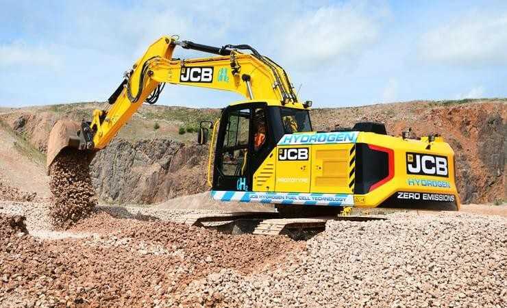 JCB: Erster Bagger mit Wasserstoffantrieb JCB: Erster Bagger mit Wasserstoffantrieb