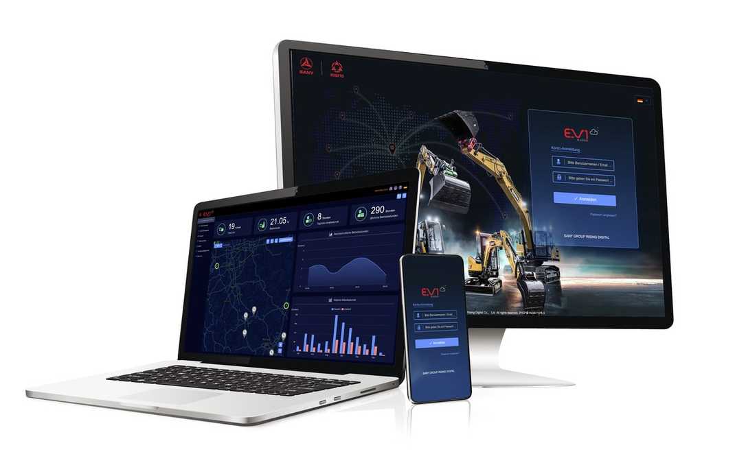 Sany präsentiert E.Vision Telematiksystem für digitales Flottenmanagement im Bagger Sany präsentiert E.Vision Telematiksystem für digitales Flottenmanagement im Bagger