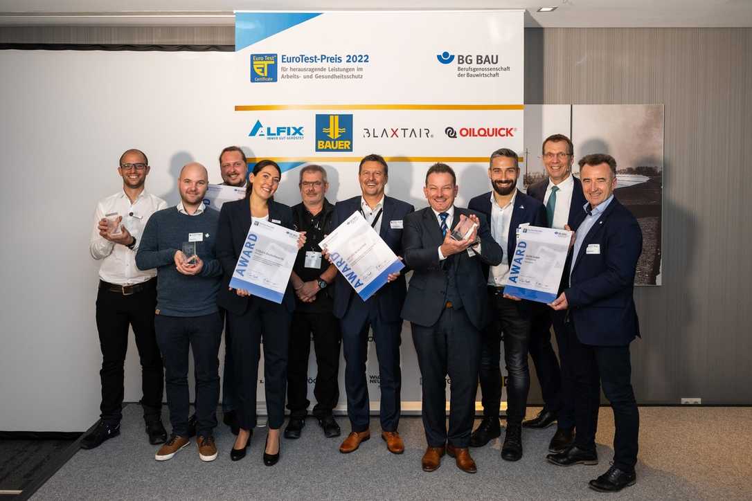 BG Bau verleiht Euro Test-Preis 2022 BG Bau verleiht Euro Test-Preis 2022