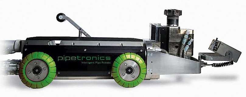 Hightech für unterirdische, "endoskopisch" anmutende Rohrsanierung: Ein pipetronics Fräsroboter. | Foto: Diringer & Scheidel Unternehmensgruppe Hightech für unterirdische, "endoskopisch" anmutende Rohrsanierung: Ein pipetronics Fräsroboter. | Foto: Diringer & Scheidel Unternehmensgruppe