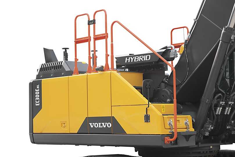 Erprobte Technik: Volvo CE hat einen Hydraulikdruckspeicher mit 20 Litern Volumen auf dem Oberwagen seiner Hybridbagger platziert. In diesem sogenannten Blasenspeicher wird Luft durch einströmendes Hydrauliköl unter Druck gesetzt. Dieser Druck kann in den Hydraulikkreislauf zurückgespeist werden. | Foto: Volvo CE Erprobte Technik: Volvo CE hat einen Hydraulikdruckspeicher mit 20 Litern Volumen auf dem Oberwagen seiner Hybridbagger platziert. In diesem sogenannten Blasenspeicher wird Luft durch einströmendes Hydrauliköl unter Druck gesetzt. Dieser Druck kann in den Hydraulikkreislauf zurückgespeist werden. | Foto: Volvo CE