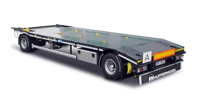 Noch eine Bauma-Neuheit: der Hüffermann Multi-Carrier für Tieflader-Einsätze und Transport von Wechselaufbauten. | Foto: Schwarzmüller Noch eine Bauma-Neuheit: der Hüffermann Multi-Carrier für Tieflader-Einsätze und Transport von Wechselaufbauten. | Foto: Schwarzmüller