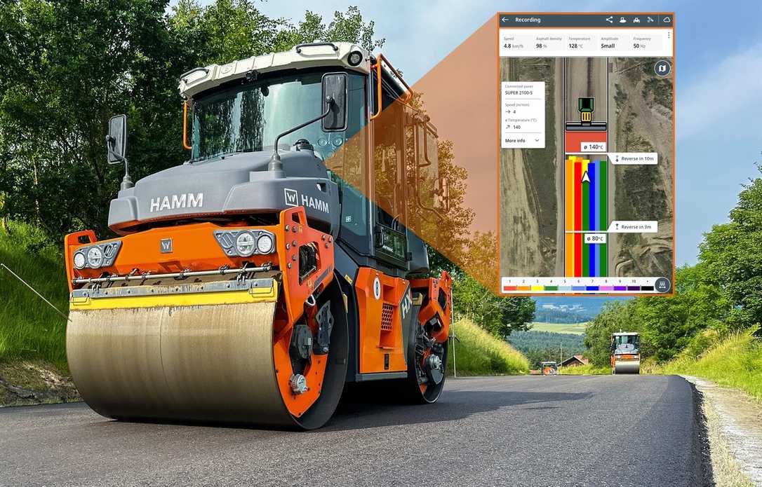 Hamm Verdichtungskontrolle und -dokumentation mit Track Assist und WPT Compacting Hamm Verdichtungskontrolle und -dokumentation mit Track Assist und WPT Compacting