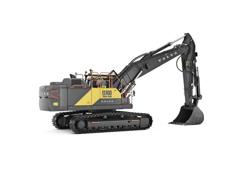 30 Prozent mehr Reichweite, ein schwereres, hydraulisch abnehmbares Gegengewicht und 10 Prozent mehr Motorleistung als der Vorgänger: der Volvo EC400 Straight Boom. | Foto: Volvo CE 30 Prozent mehr Reichweite, ein schwereres, hydraulisch abnehmbares Gegengewicht und 10 Prozent mehr Motorleistung als der Vorgänger: der Volvo EC400 Straight Boom. | Foto: Volvo CE