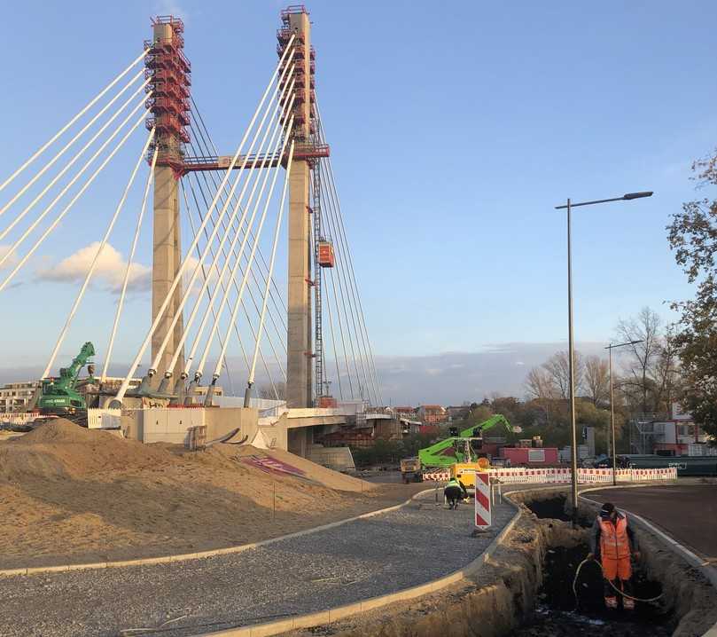 Bauvorhaben Kaiser Otto Brücke in Magdeburg: Hier wurden im November 2023 Baumgruben nach Stockholmer System angelegt. | Foto: Carbuna AG Bauvorhaben Kaiser Otto Brücke in Magdeburg: Hier wurden im November 2023 Baumgruben nach Stockholmer System angelegt. | Foto: Carbuna AG