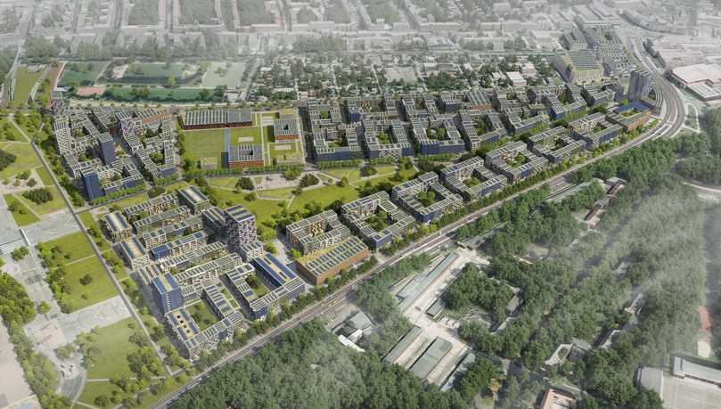 Deutschlands größtes Holzbau-Projekt: Im Schumacher-Quartier auf dem Gelände des ehemaligen Flughafen Tegel entstehen über 5.000 Wohnungen. | Foto: Tegel-Projekt GmbH Deutschlands größtes Holzbau-Projekt: Im Schumacher-Quartier auf dem Gelände des ehemaligen Flughafen Tegel entstehen über 5.000 Wohnungen. | Foto: Tegel-Projekt GmbH