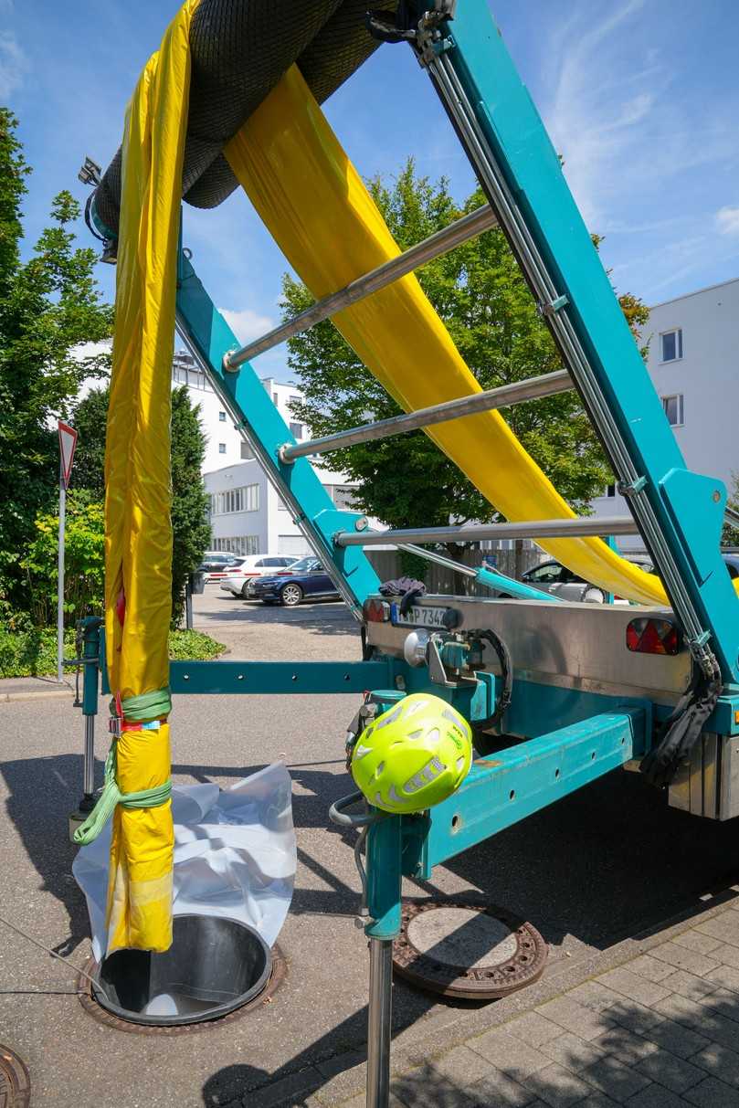 Einbauhilfe vor Anfangsschacht | Foto: Impreg Einbauhilfe vor Anfangsschacht | Foto: Impreg