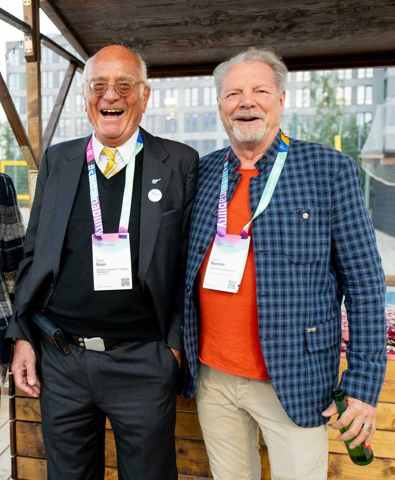 Links: Dr. Klaus Beyer (Geschäftsführer GSTT), rechts: Frank Baumann (expotec gmbh) beim AUMA MesseTreff24 | Foto: AUMA/Christian Kruppa Links: Dr. Klaus Beyer (Geschäftsführer GSTT), rechts: Frank Baumann (expotec gmbh) beim AUMA MesseTreff24 | Foto: AUMA/Christian Kruppa