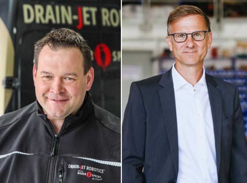 Um die Kundschaft in Nordrhein-Westfalen bestmöglich zu beraten, erfolgt die Betreuung durch Mitarbeiter beider Unternehmen. Tino Bermich, Vertriebsleiter bei Mauerspecht (Tel.: 0172/3520896, E-Mail: tbermich@cc-mauerspecht.de), und Tom Kühling, Betriebsleiter/Prokurist Bad Oeynhausen bei Canal-Control+Clean Umweltschutzservice (Tel.: 05731/7550913, E-Mail: tkuehling@cc-mauerspecht.de), übernehmen die Vertriebsaufgaben zu gleichen Teilen. | Foto: Mauerspecht Um die Kundschaft in Nordrhein-Westfalen bestmöglich zu beraten, erfolgt die Betreuung durch Mitarbeiter beider Unternehmen. Tino Bermich, Vertriebsleiter bei Mauerspecht (Tel.: 0172/3520896, E-Mail: tbermich@cc-mauerspecht.de), und Tom Kühling, Betriebsleiter/Prokurist Bad Oeynhausen bei Canal-Control+Clean Umweltschutzservice (Tel.: 05731/7550913, E-Mail: tkuehling@cc-mauerspecht.de), übernehmen die Vertriebsaufgaben zu gleichen Teilen. | Foto: Mauerspecht