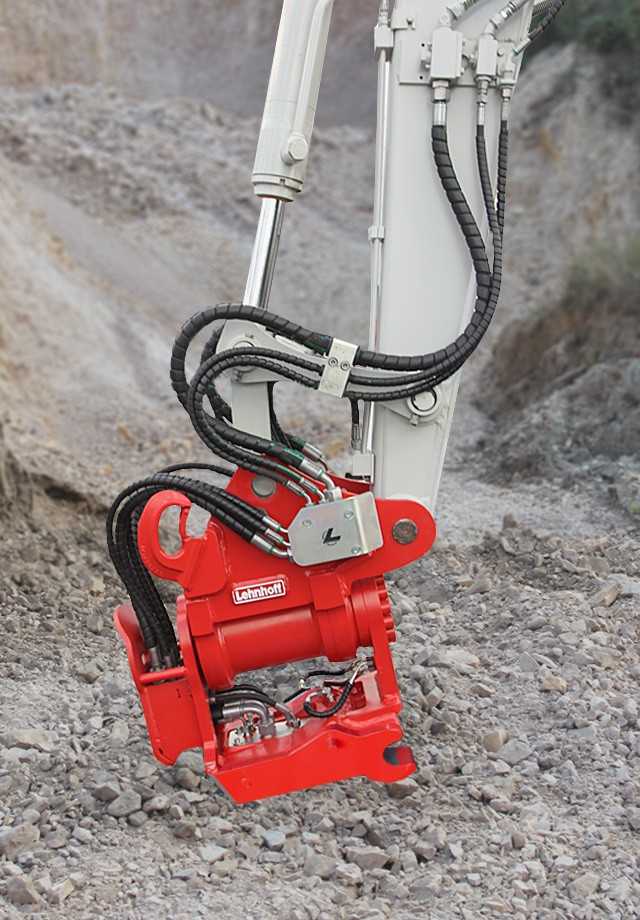 Neben dem 2x90-Grad-Schwenkwinkel bieten die vollhydraulischen Schnellwechsler mit Tilt eine Premium-Verschlauchung. | Foto: Lehnhoff Neben dem 2x90-Grad-Schwenkwinkel bieten die vollhydraulischen Schnellwechsler mit Tilt eine Premium-Verschlauchung. | Foto: Lehnhoff
