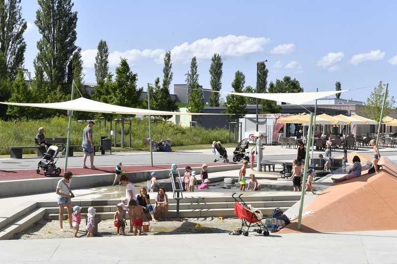 Großer Kleinkindbereich am Wasserspielplatz. | Foto: Bayer. Landesgartenschauen/Marcus Schlaf Großer Kleinkindbereich am Wasserspielplatz. | Foto: Bayer. Landesgartenschauen/Marcus Schlaf