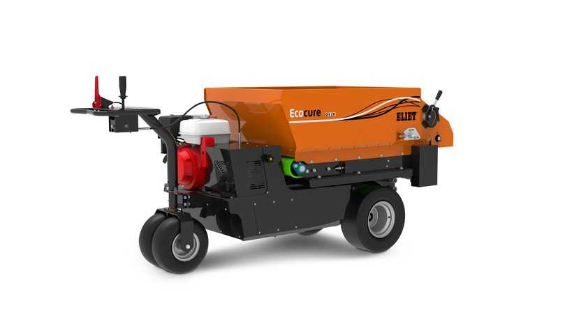 Der neue Eco-Cure DS ZR streut das Material sehr präzise auf eine Breite von 90 Zentimeter aus. | Foto: Eliet Der neue Eco-Cure DS ZR streut das Material sehr präzise auf eine Breite von 90 Zentimeter aus. | Foto: Eliet