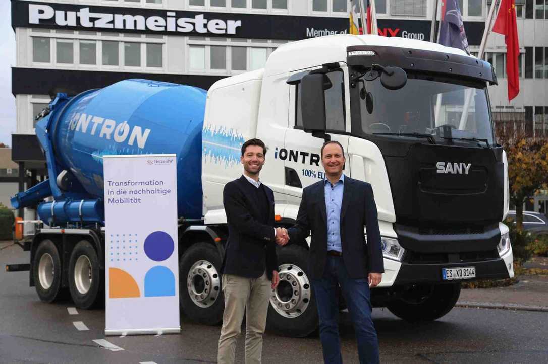 Putzmeister-Kooperation mit Netze BW für elektrische iONTRON-Fahrmischer und Betonpumpen Putzmeister-Kooperation mit Netze BW für elektrische iONTRON-Fahrmischer und Betonpumpen