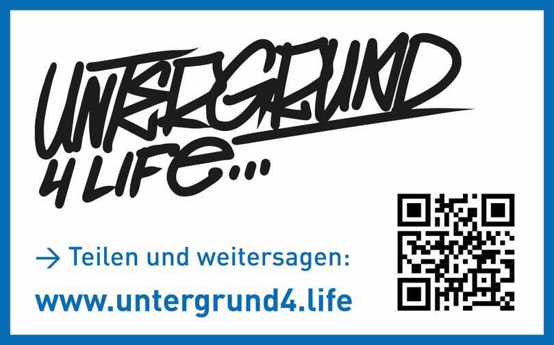 Präsenz im Internet: die begleitende Internetseite zur Aktion www.untergrund4.life | Foto: mama burns Präsenz im Internet: die begleitende Internetseite zur Aktion www.untergrund4.life | Foto: mama burns