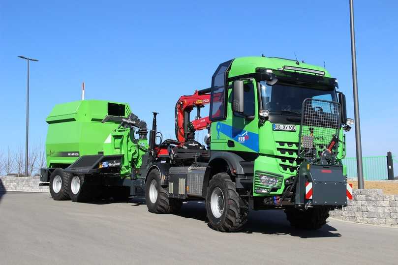 Heizotruck mit Häcksler HM 8-400 KLC. | Foto: Heizomat Heizotruck mit Häcksler HM 8-400 KLC. | Foto: Heizomat