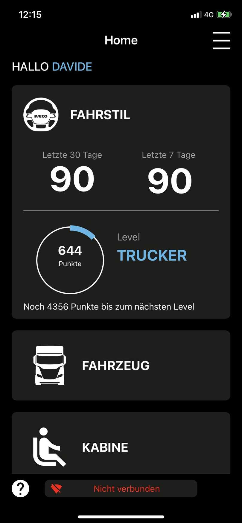 Über den aktuellen Punktestand informiert die Iveco On Easy Way App. Das Prämien-Programm berücksichtigt Parameter wie Dieselverbrauch, Fahrzeugpflege oder Verkehrssicherheitsmerkmale. | Foto: Iveco Über den aktuellen Punktestand informiert die Iveco On Easy Way App. Das Prämien-Programm berücksichtigt Parameter wie Dieselverbrauch, Fahrzeugpflege oder Verkehrssicherheitsmerkmale. | Foto: Iveco