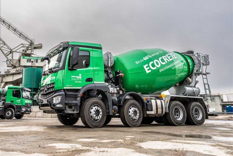 Die neue Marke "Heidelberg Materials" soll vor allem Nachhaltigkeit kommunizieren. Mit "Ecocrete" beispielsweise lässt sich 30 Prozent CO2 einsparen. | Foto: HeidelbergCement AG Die neue Marke "Heidelberg Materials" soll vor allem Nachhaltigkeit kommunizieren. Mit "Ecocrete" beispielsweise lässt sich 30 Prozent CO2 einsparen. | Foto: HeidelbergCement AG