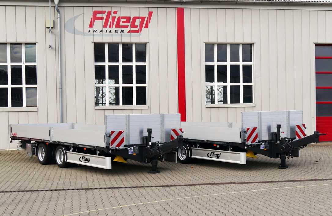 Fliegl Tandem-Plattformanhänger Typ TPS 140 für Maximum Krane Fliegl Tandem-Plattformanhänger Typ TPS 140 für Maximum Krane