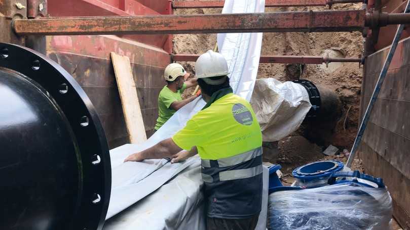 Abbildung 9: In Valencia wurde mit der Instandsetzung der bestehenden Graugussleitung DN 600 durch die erfolgreiche Installation des Saertex-Liners H2O die Trinkwasserversorgung von über 1,6 Mio. Menschen sichergestellt. | Foto: Saertex multiCom Abbildung 9: In Valencia wurde mit der Instandsetzung der bestehenden Graugussleitung DN 600 durch die erfolgreiche Installation des Saertex-Liners H2O die Trinkwasserversorgung von über 1,6 Mio. Menschen sichergestellt. | Foto: Saertex multiCom
