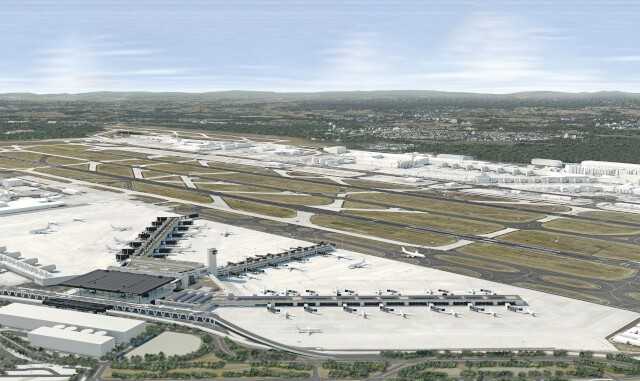 Nach der Fertigstellung 2023 soll Terminal 3 mit dem Hauptgebäude in Betrieb gehen. | Abb: Fraport Nach der Fertigstellung 2023 soll Terminal 3 mit dem Hauptgebäude in Betrieb gehen. | Abb: Fraport