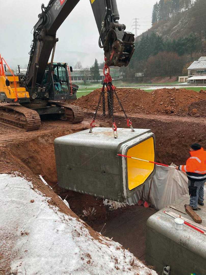 Zu den Besonderheiten dieser Baumaßnahme gehörte die geringe Überdeckung von Stellenweise gerade einmal 50 Zentimetern. | Foto: Beton Müller Zu den Besonderheiten dieser Baumaßnahme gehörte die geringe Überdeckung von Stellenweise gerade einmal 50 Zentimetern. | Foto: Beton Müller