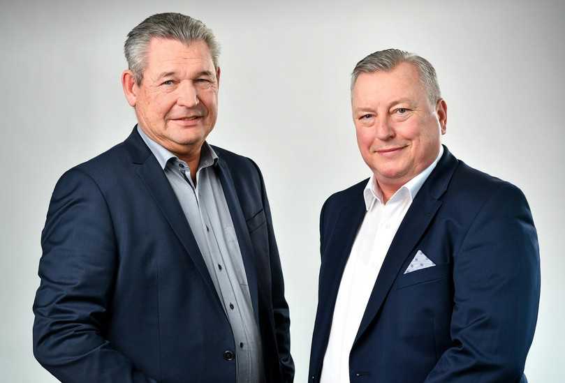 Hochbau und Modulbau vereint: Jürgen Kugelberg (l.) und Theodor Kaczmarczyk bilden die Doppelspitze des neuen Unternehmens Mod21. | Foto: Mod21/Fotografie Köhring Hochbau und Modulbau vereint: Jürgen Kugelberg (l.) und Theodor Kaczmarczyk bilden die Doppelspitze des neuen Unternehmens Mod21. | Foto: Mod21/Fotografie Köhring