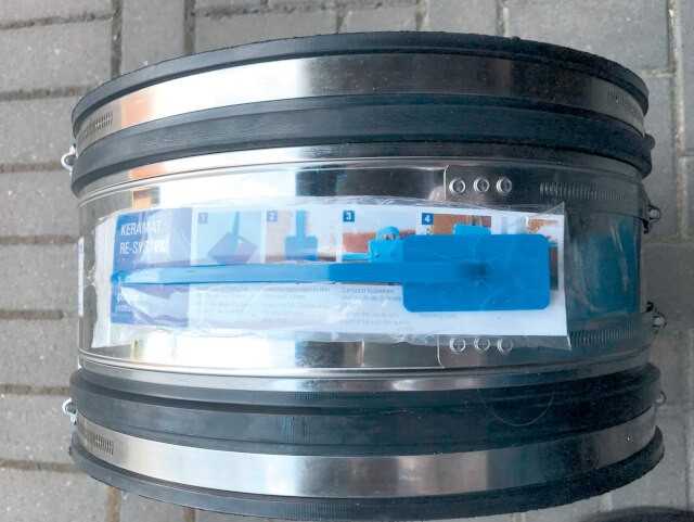 Kostenlos: Das RE-System gehört zum Lieferumfang der Edelstahl-Kupplung N/H und Manschettendichtungen Typ 2B von Steinzeug-Keramo. | Foto: Steinzeug-Kermo Kostenlos: Das RE-System gehört zum Lieferumfang der Edelstahl-Kupplung N/H und Manschettendichtungen Typ 2B von Steinzeug-Keramo. | Foto: Steinzeug-Kermo