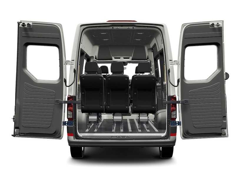 Der Frachtraum im Crafter Kombi fällt beim Fokus auf den Personentransport eher klein aus. | Foto: Volkswagen Nutzfahrzeuge Der Frachtraum im Crafter Kombi fällt beim Fokus auf den Personentransport eher klein aus. | Foto: Volkswagen Nutzfahrzeuge
