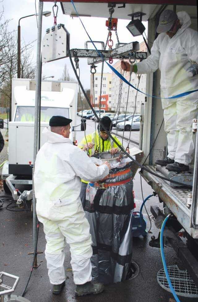 Schacht-Sanierung in Stendal: Ersteinsatz für Vertiliner Schacht-Sanierung in Stendal: Ersteinsatz für Vertiliner
