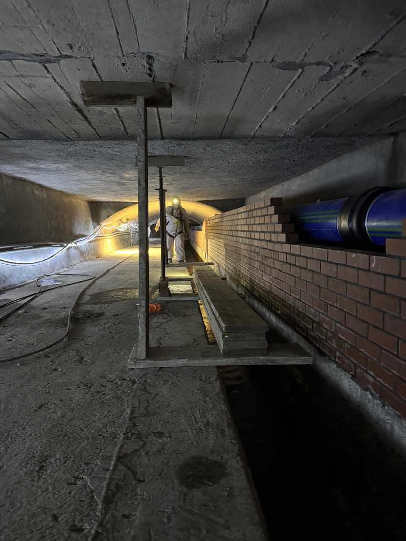 Abmauerung des Medienkanals | Foto: TeamBau Abmauerung des Medienkanals | Foto: TeamBau