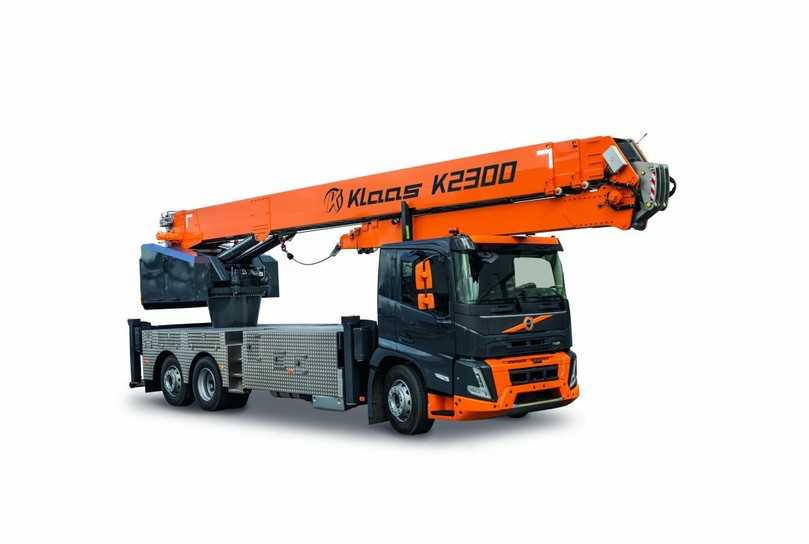 Der K2300 Autokran von Klaas hat eine extrem starke Hubwinde und kann damit 4,5 Tonnen ohne Umlenkung heben. | Foto: Klaas Service- und Vertriebs GmbH Der K2300 Autokran von Klaas hat eine extrem starke Hubwinde und kann damit 4,5 Tonnen ohne Umlenkung heben. | Foto: Klaas Service- und Vertriebs GmbH