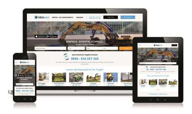 Klickrent schafft Online-Marktplatz für Mietmaschinen Klickrent schafft Online-Marktplatz für Mietmaschinen