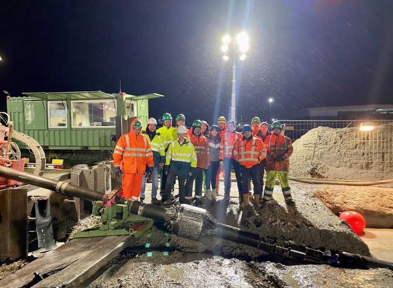 Rohreinzug des HDPE da 315 unter dem Thyborøn-Kanal | Foto: Bohlen & Doyen Bau Rohreinzug des HDPE da 315 unter dem Thyborøn-Kanal | Foto: Bohlen & Doyen Bau