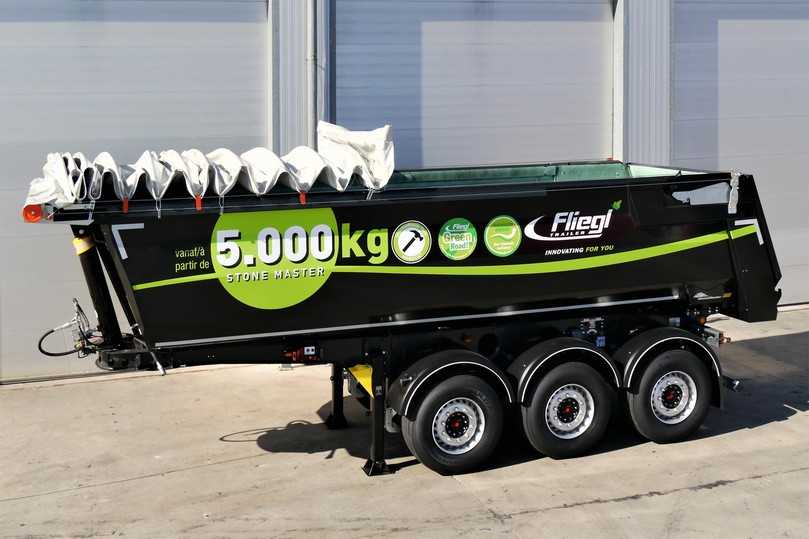 Der Fliegl Stonemaster als Dreiachser mit Stahlmulde | Foto: Fliegl Der Fliegl Stonemaster als Dreiachser mit Stahlmulde | Foto: Fliegl